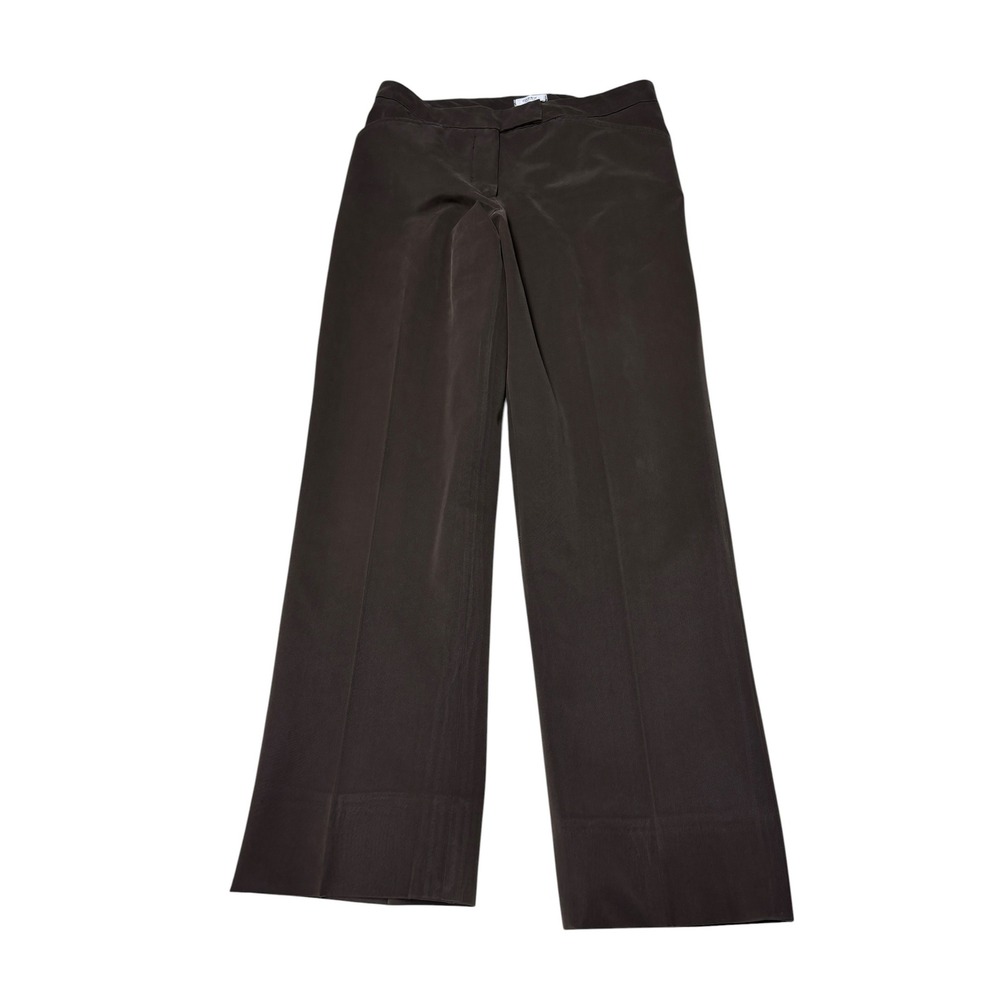 Gunex Brown Stretch Straight Leg Trousers Pants Womens 8 W29 L27 Made Italy